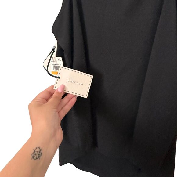 1 STATE Chiffon Trim Camisole Black NWT Sz Small - Picture 4 of 6